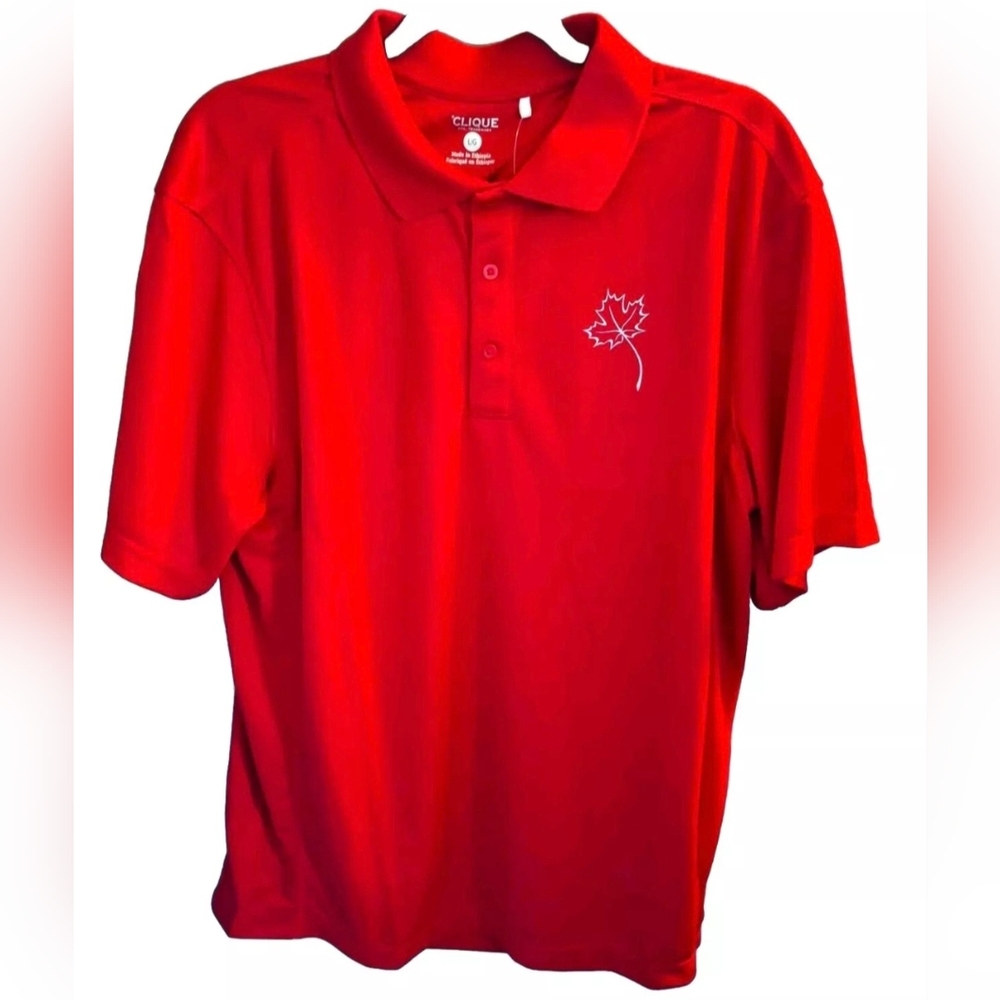 New With Tags MEN'S POLO SHIRT by CLIQUE Size Large